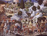 The Procession of the Magi,Procession of the Youngest King Benozzo Gozzoli